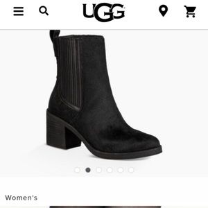 UGG Exotic Camden Heeled Boot Calf Hair